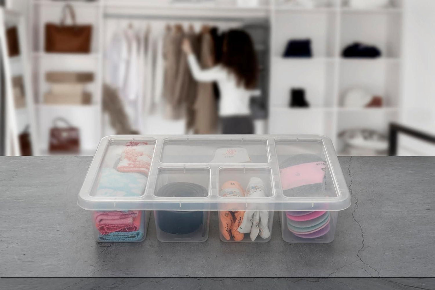 Fridge Storage Boxes, Fridge Organizer With 5 Compartment