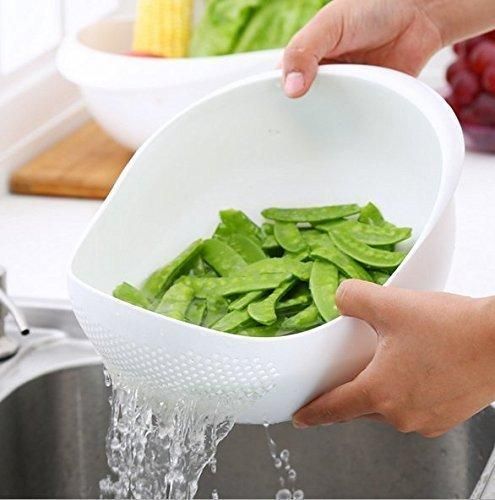 Food Washing Bowl and Strainer (Assorted Color)